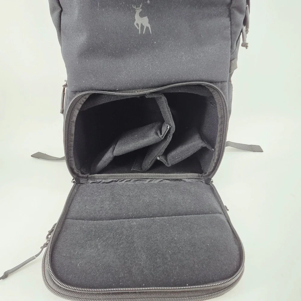 Brevite The Jumper Camera Organizer Backpack Black Laptop Bag w/ Inserts